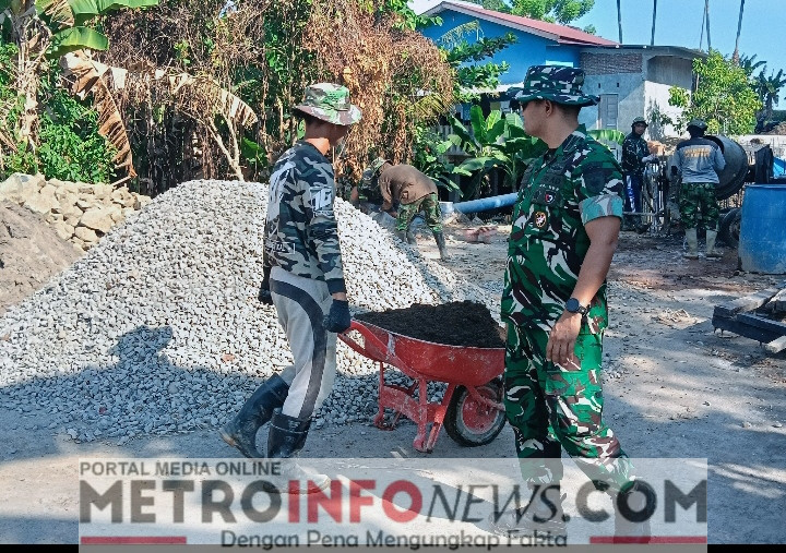 Dandim 1426/Takalar Tinjau Langsung Pembangunan Jembatan Beton, Pastikan Pekerjaan Berjalan Sesuai Target.