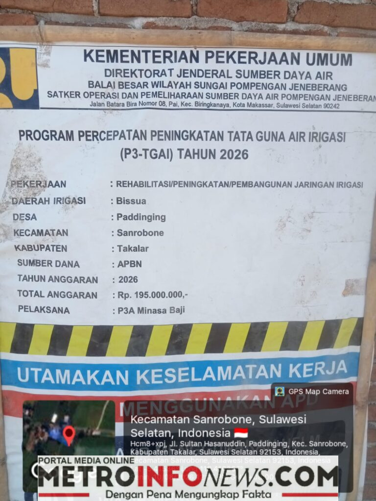 Proyek P3-TGAI (P3A MINASA BAJI) Dengan Anggaran Rp195 Juta, Menjadi Sorotan Publik.