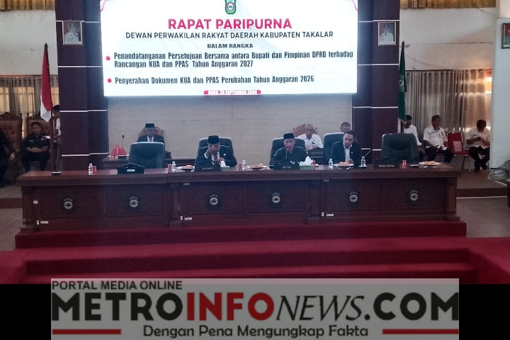 Rapat Paripurna DPRD Takalar Bahas KUA-PPAS 2027, Bupati Daeng Manye Hadir Langsung.
